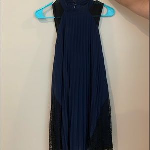 BCBG Navy Dress with Black Lace size XXS